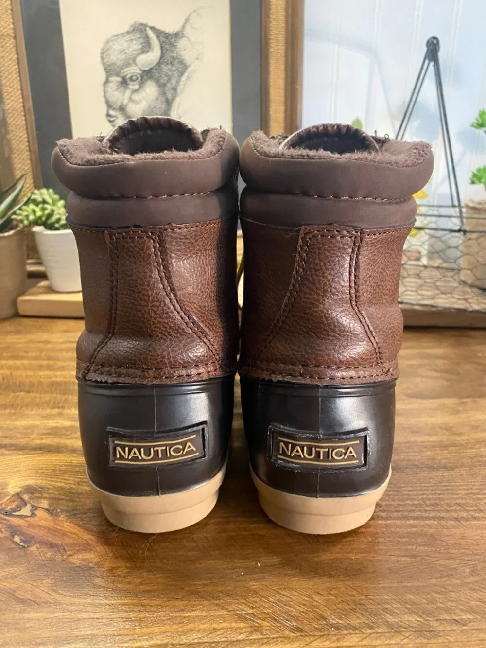 NAUTICA Channing Duck Boots - Rubber Winter Rain Boots - Men US Size 8